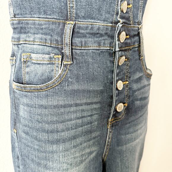 Insane Gene Jumpsuit Flare Denim Overalls Women's Size Small Retro Bell Bottoms - Picture 4 of 16